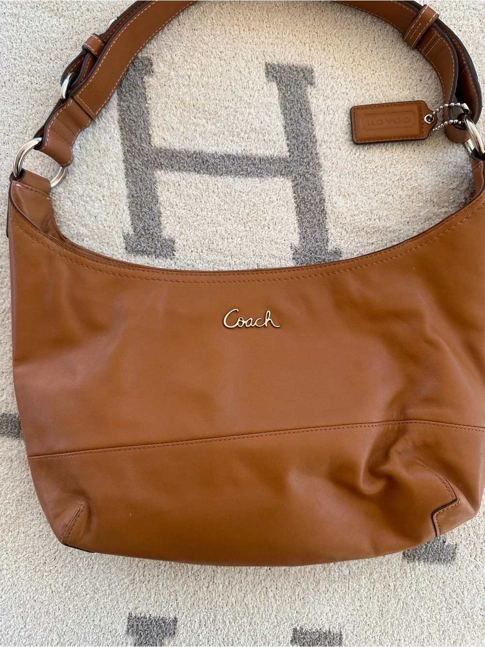 Coach Saddle Brown Leather Shoulder Hobo